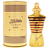 Jean Paul Gaultier Le Male Elixir Parfum bottle close-up for evening wear