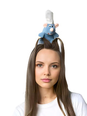 Detalle del peluche suave en la diadema Jeffan Ratón