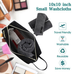 Jeffsun toallas desmaquillantes reutilizables, quitar maquillaje de forma suave.