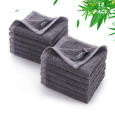 JEFFSUN wash cloths 12-pack, ultra-soft for gentle facial cleansing and sensitive skin.