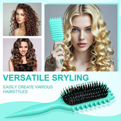 Jefuzh Curl Defining Brush featuring premium boar bristles for gentle hair care.