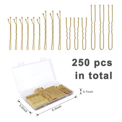 Jelara blonde U-shaped bobby pins 2inch for discreet holding power.