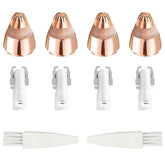 Jeliawjh Flawless replacement heads in rose-gold packaging for precise grooming