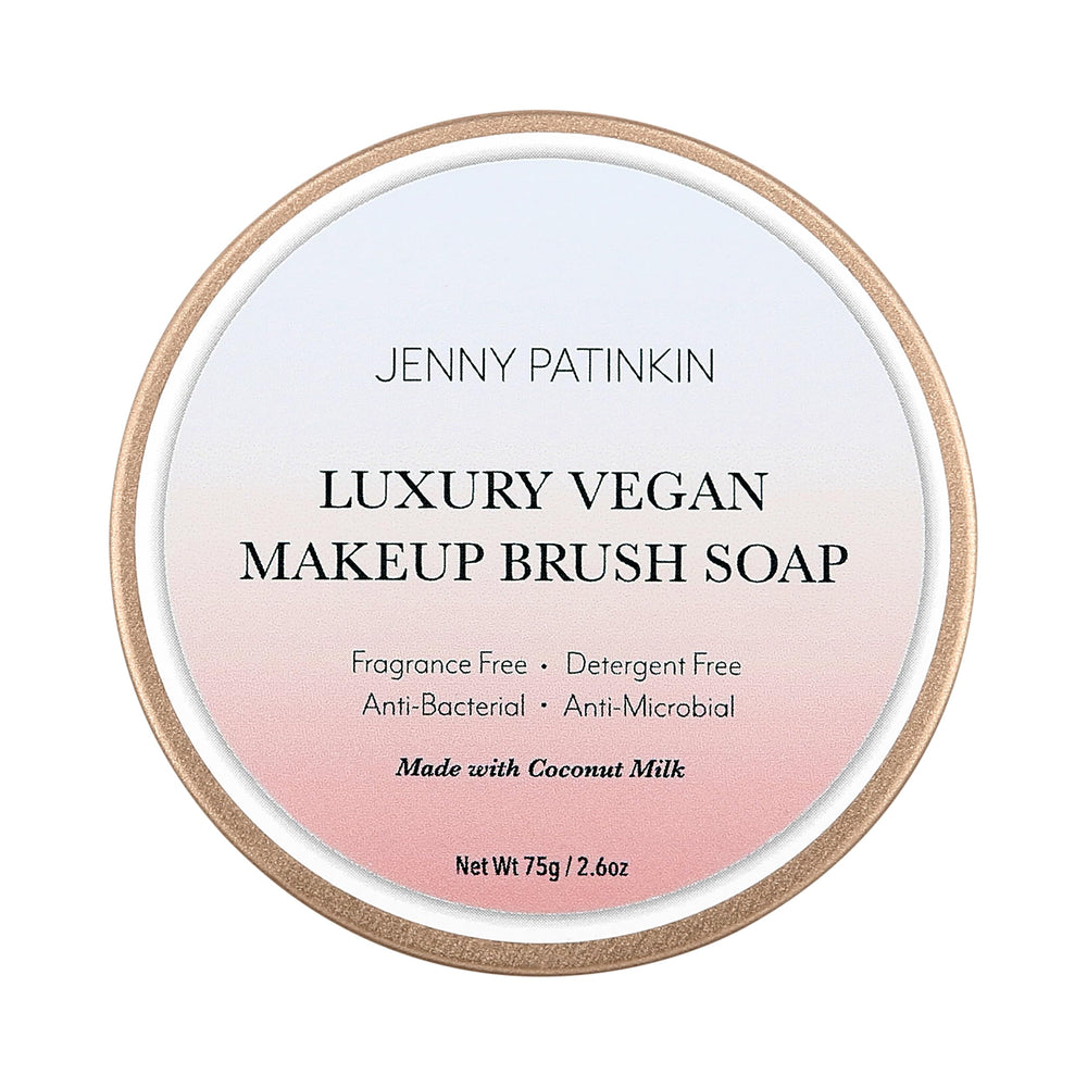 Jenny Patinkin makeup brush soap bar cleanses brushes gently for all bristle types.