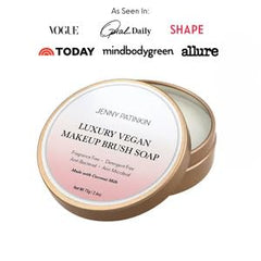 Jenny Patinkin vegan brush cleaner lathers easily to remove makeup residue.