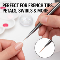 JEONEKID Nail Art Liner Brush 13mm tip ideal for bold lines and geometric patterns.