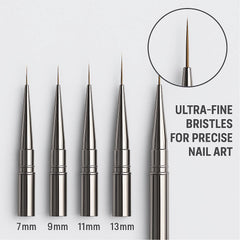 JEONEKID Nail Art Liner Brush 9mm tip enables controlled curves and clean stripes.