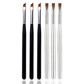 JERCLITY half moon brush with silver handle for precise French tips