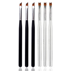 JERCLITY half moon brush with silver handle for precise French tips