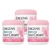 Crema facial todo uso de Jergens con textura densa para hidratar y suavizar.