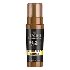 Mousse bronceado profundo Jergens Instant Sun, color natural y uniforme.