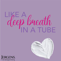 Jergens Lavender Body Butter jar closeup highlights rich, creamy texture for lasting moisture