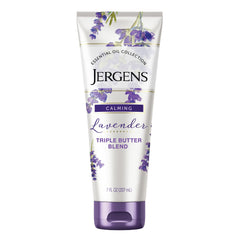 Jergens Lavender Body Butter packaging showcasing premium hydration for dry skin
