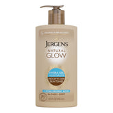Jergens Natural Glow Hydra Gel aplica suavemente para rostro y cuerpo con tono gradual