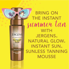 Jergens Natural Glow swatch on skin showing instant bronze tint