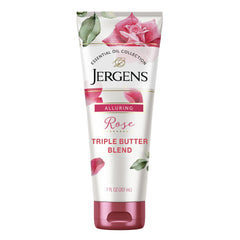 Producto Jergens Rose Body Butter, botella de 7 oz para hidratación profunda.