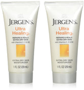 Jergens Ultra Healing, botella frente, hidratación rápida para piel seca en viaje