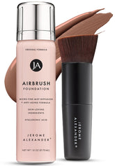 Jerome Alexander MagicMinerals AirBrush Foundation bottle shows buildable coverage for a flawless look.