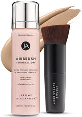 Jerome Alexander MagicMinerals AirBrush Foundation spray bottle with microfine mist for even coverage.