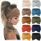 Jesries cinta para cabello ancha con turbante, comodidad diaria.