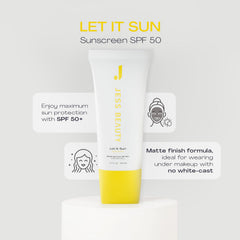 Let it Sun sunscreen texture shows non-greasy, lightweight application