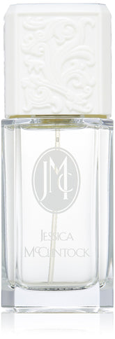 Jessica McClintock Eau de Parfum spray bottle showing the delicate floral fragrance for daily elegance