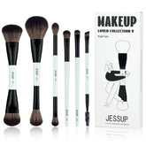 Jessup 6pc foundation-application brush for smooth, even base and flawless skin tone