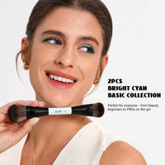 Jessup small angled foundation brush for controlled contour application.