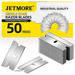 Jetmore single-edge blades in a dispensing box for quick, safe blade changes.
