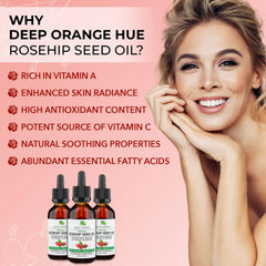 El tono naranja profundo del aceite Jeune Naturelle indica pureza natural para pieles secas.