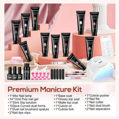 JEWHITENY 14-color poly gel collection for versatile nail designs