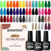 JEWHITENY gel nail polish set with 27 colors for versatile manicures