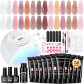 JEWHITENY poly extension kit with LED lamp for at-home salon quality