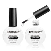 JEWHITENY conjunto gel con base y top-coat para brillo duradero