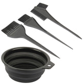 JFFX 4pcs hair dye brush and bowl set for precise color application