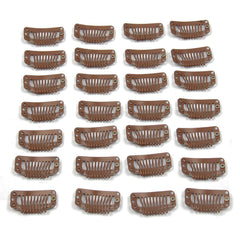Clip metálico JFFX de 9 dientes (32 mm) para fijar extensiones con seguridad.