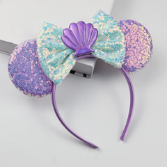 Diadema JIAHANG orejas de ratón con lentejuelas, complemento llamativo para eventos.