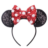 JIAHANG polka-dot mouse ear headband with sequin bow for festive photos