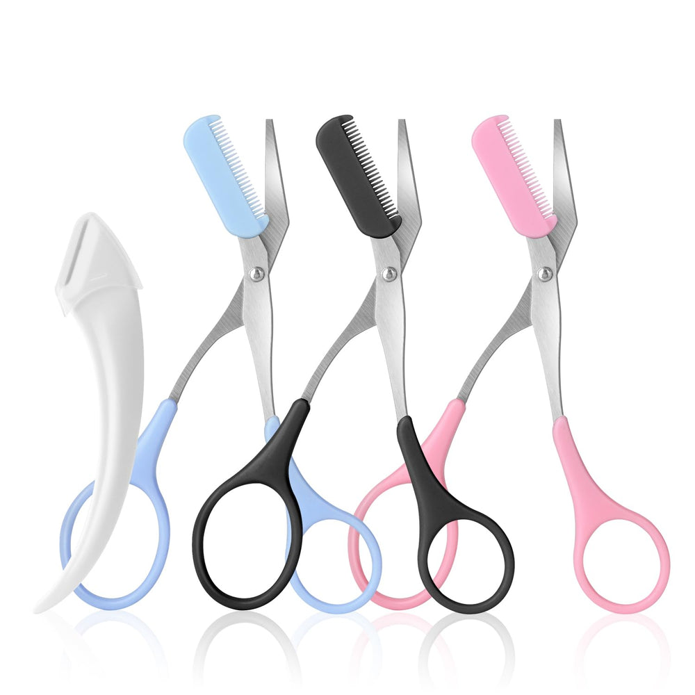 JIAKAI eyebrow scissors with comb in black for precise brow shaping