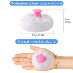 JIAKAI puff case open showing dual puffs for convenience