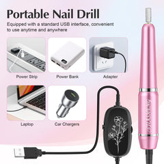 JIASHENG 3/32 inch bits included for versatile nail tasks