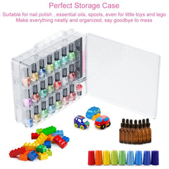 JIASHENG organizador de esmaltes con plástico transparente para ver colores fácilmente.