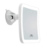 JiBen square LED magnifying mirror front view for precise close-up makeup and skincare tasks.