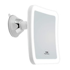 JiBen square LED magnifying mirror front view for precise close-up makeup and skincare tasks.