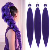 JIEANYAN purple braiding hair 24inch for long, vibrant twists