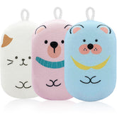 Esponja de baño JieLiLeHome para bebé con diseño oso, suave y absorbente para el baño diario.