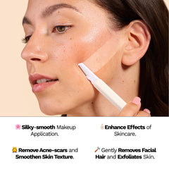 Jill Dermaplane Kit Rose pre-shave cleanser sachet prepares skin before dermaplaning.