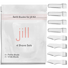 Jill Dermaplane refill blades pack for gentle exfoliation and peach fuzz removal.