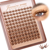 JIMIRE Anime Cluster Lashes in brown 10-16mm blend naturally with light hair tones for soft definition