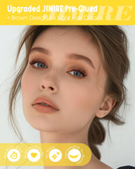 JIMIRE wispy brown lash clusters 10-12mm close-up for natural enhancement